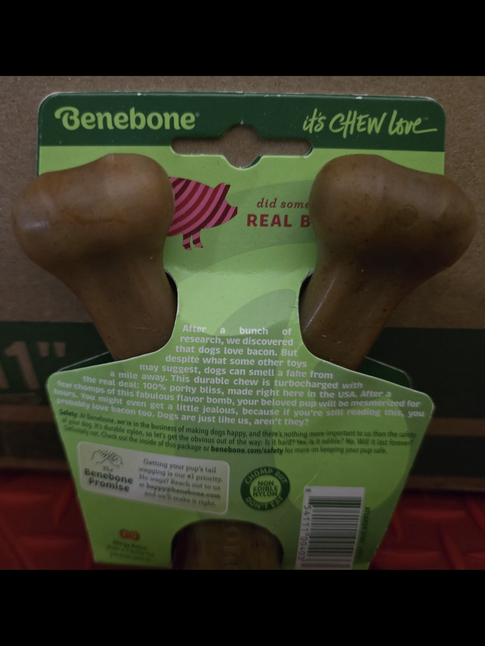NWT-Chuckit! Plush Ball + Benebone Bacon Wishbone + Petstages Branch Dog Toys - Picture 5 of 7